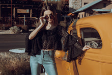 Load image into Gallery viewer, Ruffle Crochet Lace Crop Blouse